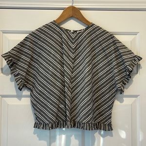 Black & white striped top